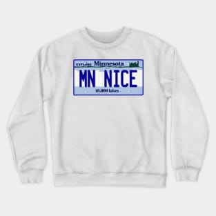 Minnesota Nice License Plate Crewneck Sweatshirt